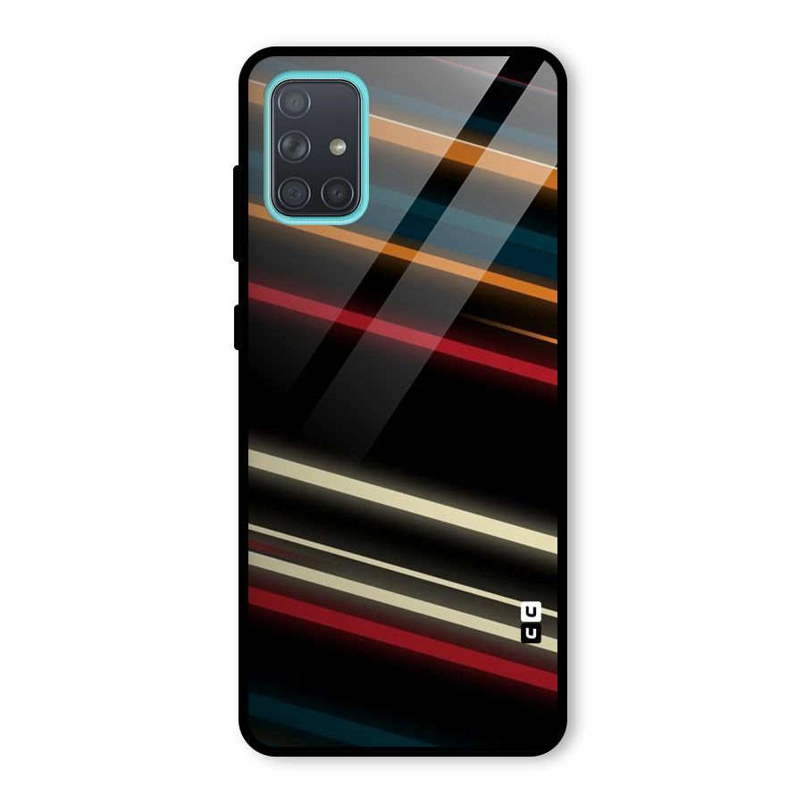 Light Diagonal Stripes Glass Back Case for Galaxy A71