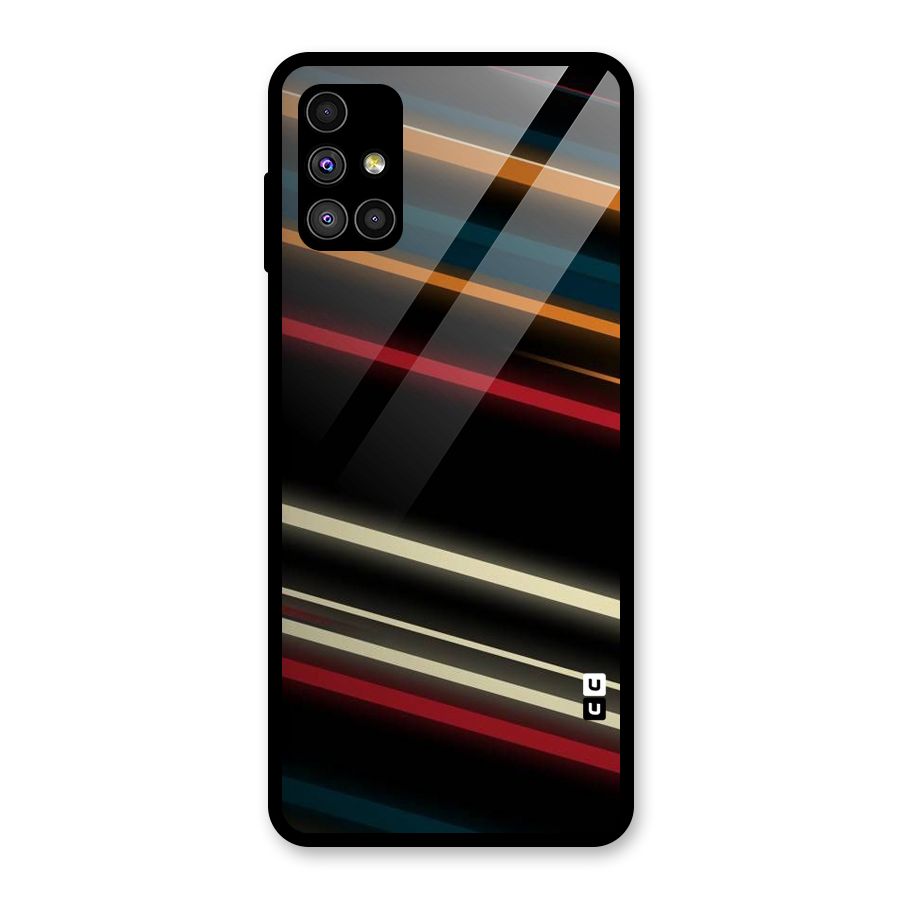 Light Diagonal Stripes Glass Back Case for Galaxy M51