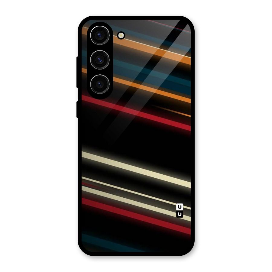 Light Diagonal Stripes Glass Back Case for Galaxy S23 Plus