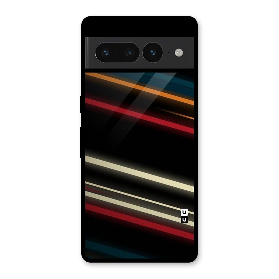 Light Diagonal Stripes Glass Back Case for Google Pixel 7 Pro