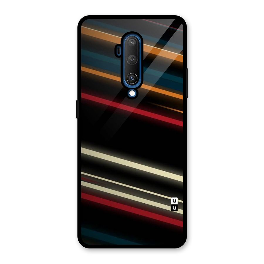 Light Diagonal Stripes Glass Back Case for OnePlus 7T Pro