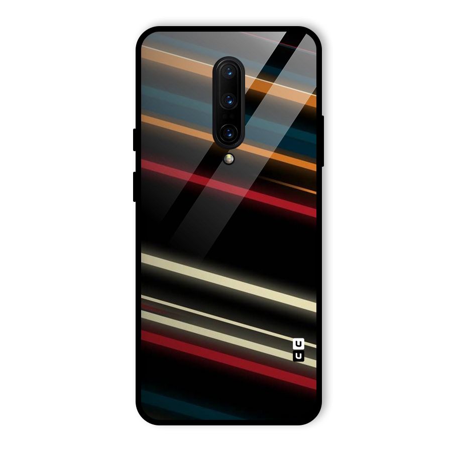 Light Diagonal Stripes Glass Back Case for OnePlus 7 Pro