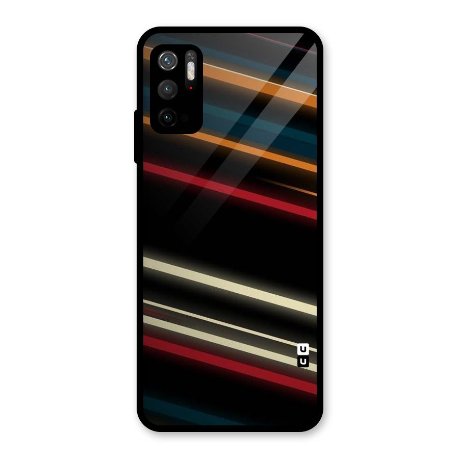 Light Diagonal Stripes Glass Back Case for Poco M3 Pro 5G