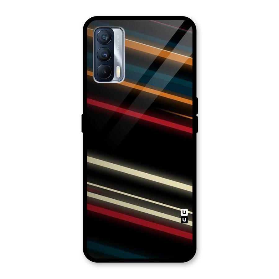 Light Diagonal Stripes Glass Back Case for Realme X7