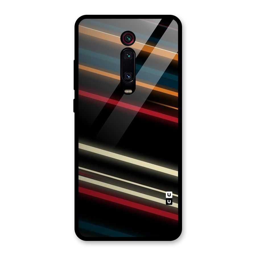 Light Diagonal Stripes Glass Back Case for Redmi K20
