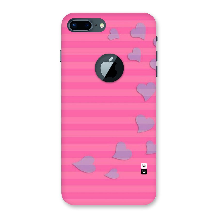 Light Heart Stripes Back Case for iPhone 7 Plus Logo Cut