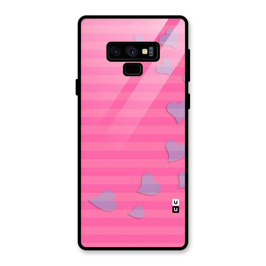 Light Heart Stripes Glass Back Case for Galaxy Note 9