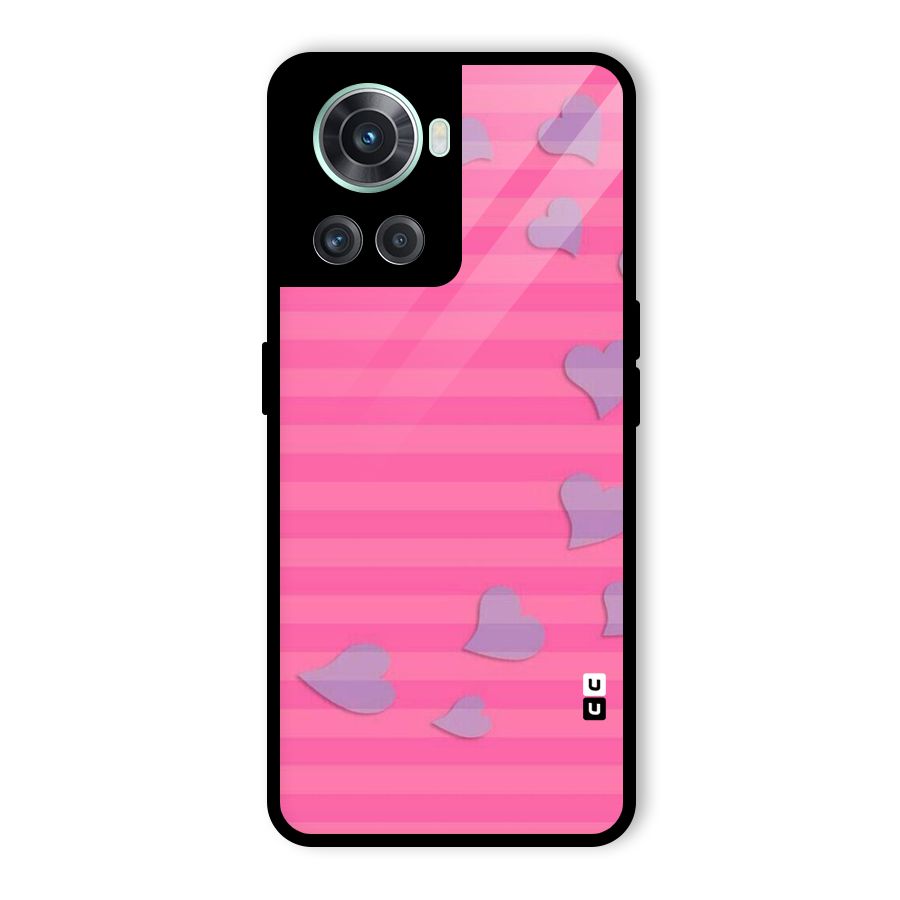 Light Heart Stripes Glass Back Case for OnePlus 10R