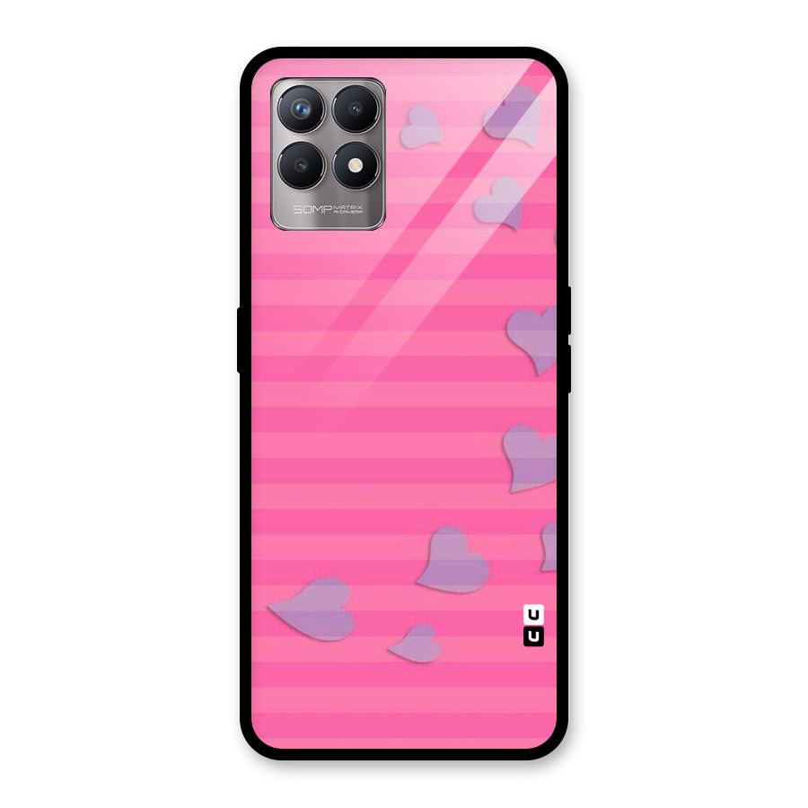 Light Heart Stripes Glass Back Case for Realme Narzo 50
