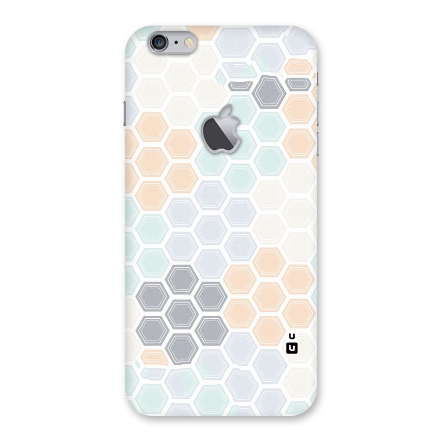 Light Hexagons Back Case for iPhone 6 Plus 6S Plus Logo Cut