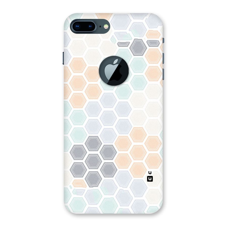 Light Hexagons Back Case for iPhone 7 Plus Logo Cut