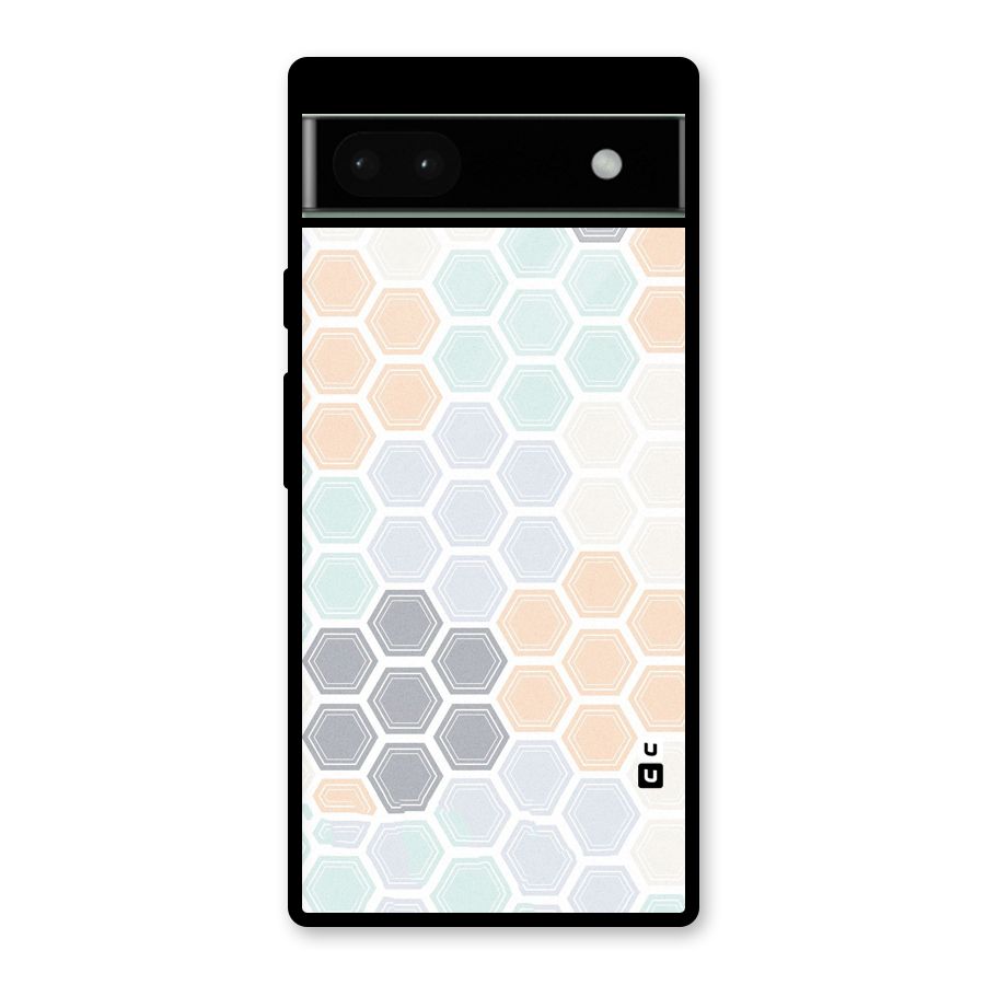 Light Hexagons Glass Back Case for Google Pixel 6a