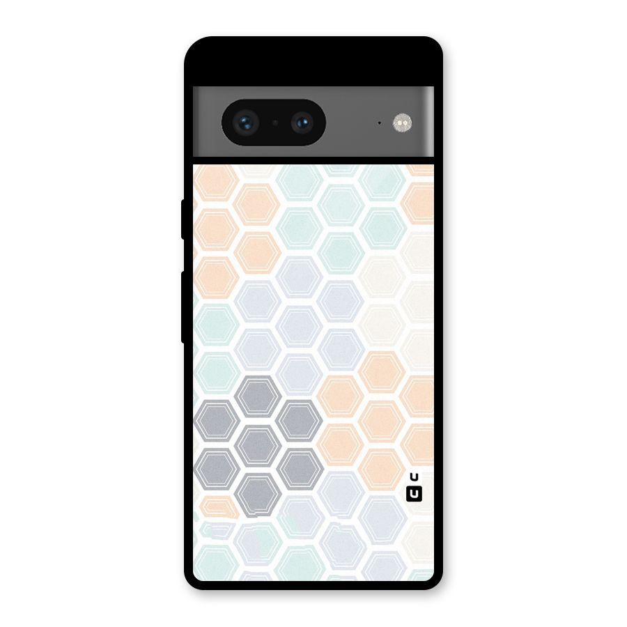 Light Hexagons Glass Back Case for Google Pixel 7