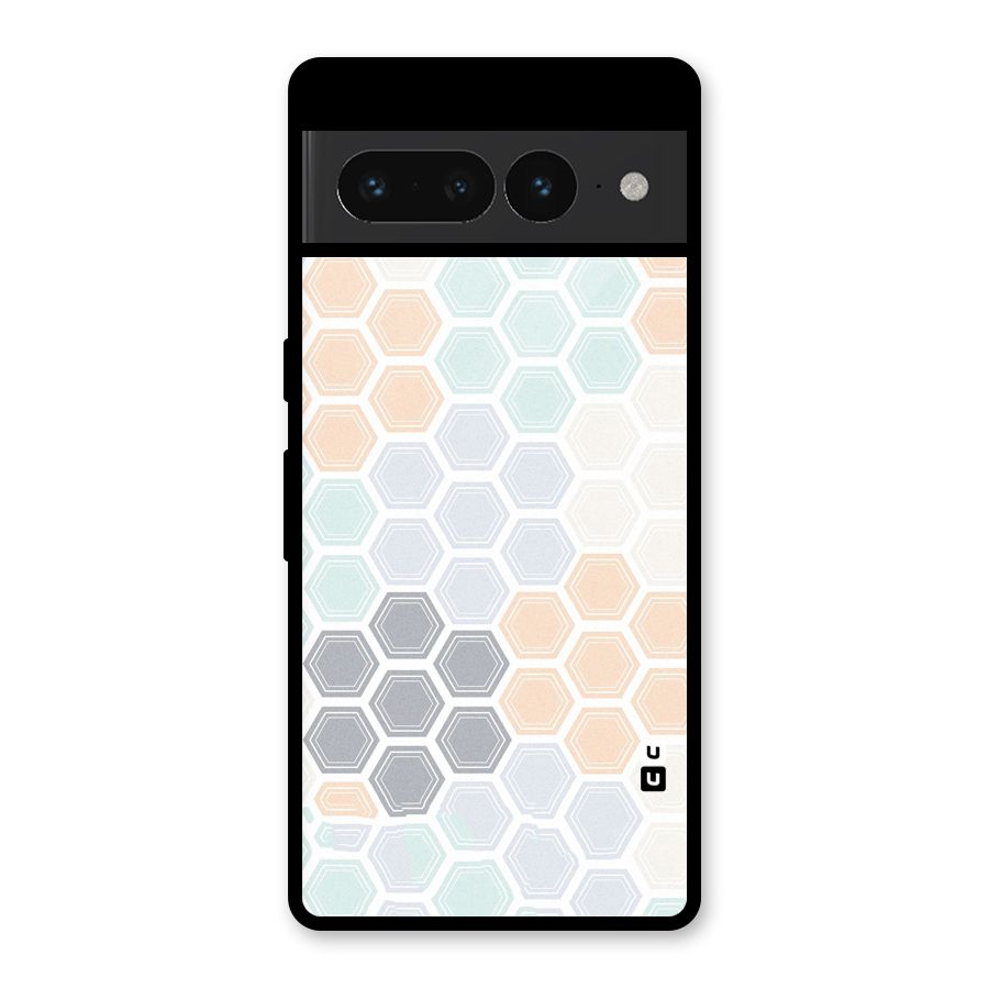Light Hexagons Glass Back Case for Google Pixel 7 Pro