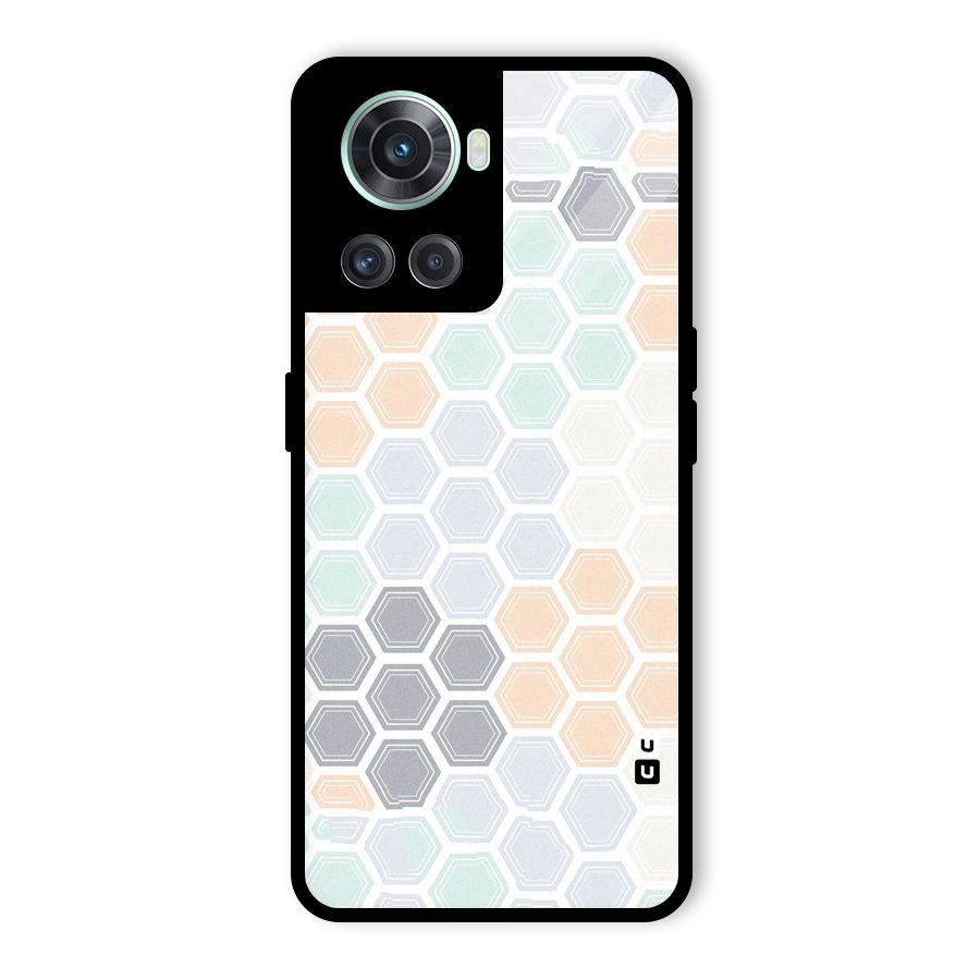 Light Hexagons Glass Back Case for OnePlus 10R