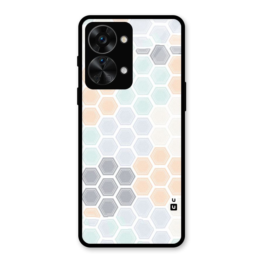 Light Hexagons Glass Back Case for OnePlus Nord 2T