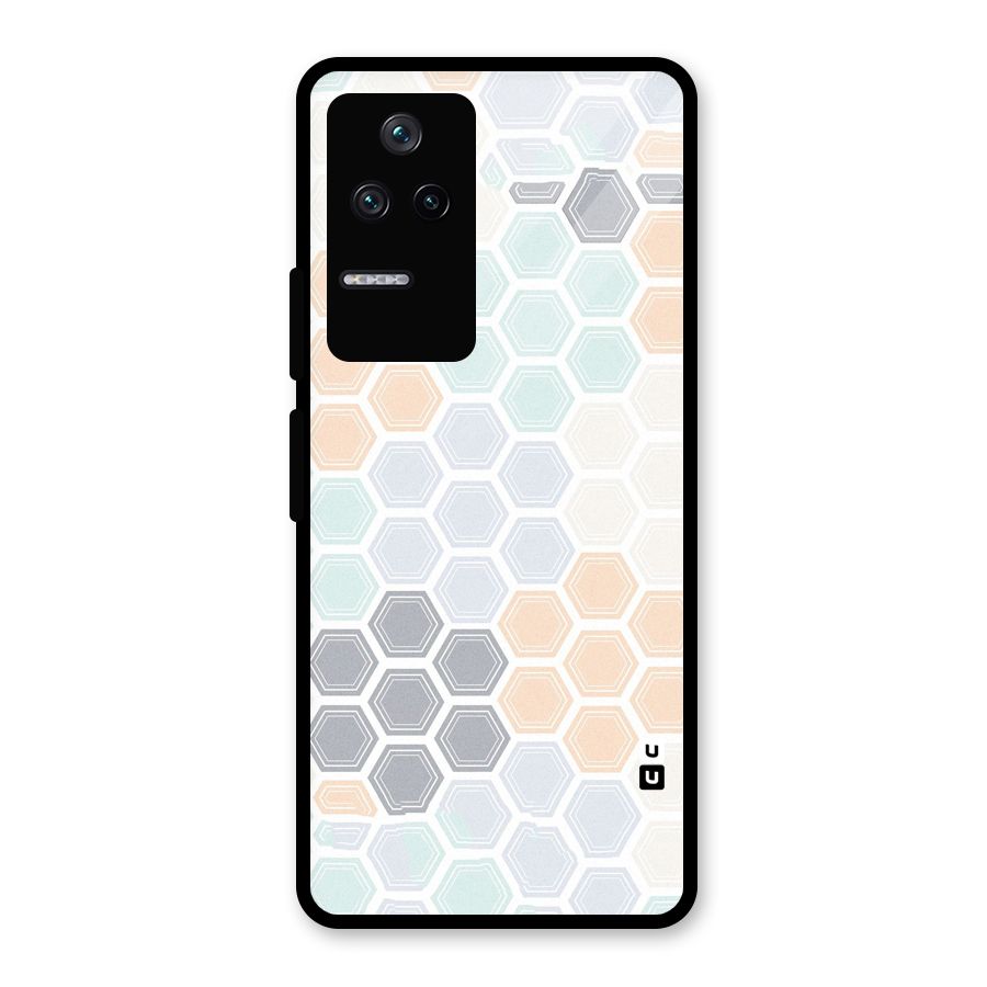 Light Hexagons Glass Back Case for Poco F4 5G