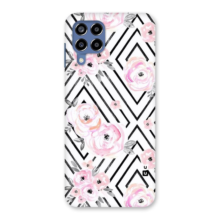 Light Pastel Flowers Design Back Case for Galaxy M53 5G