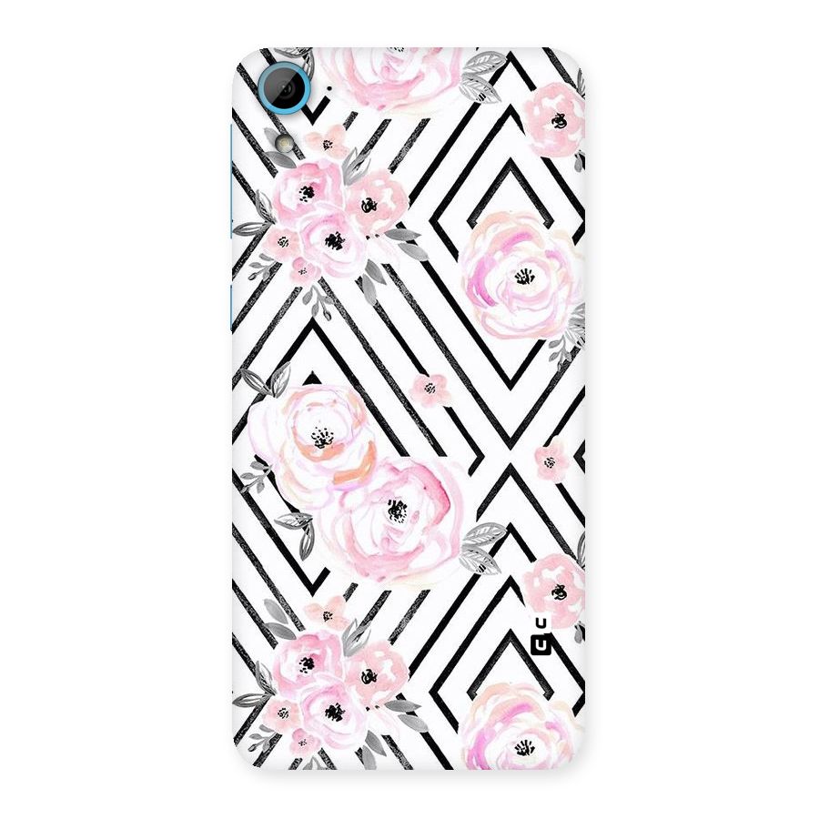Light Pastel Flowers Design Back Case for HTC Desire 826