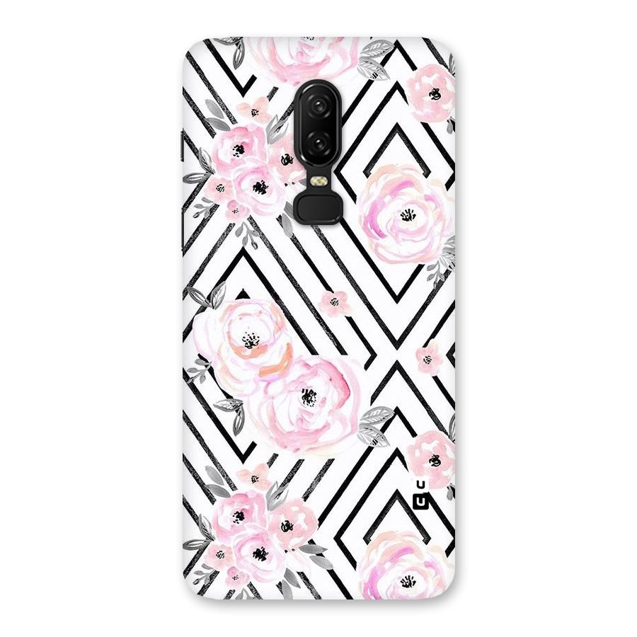 Light Pastel Flowers Design Back Case for OnePlus 6