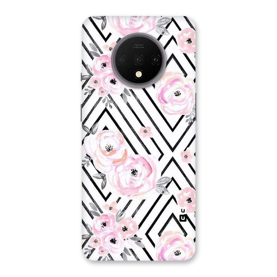 Light Pastel Flowers Design Back Case for OnePlus 7T