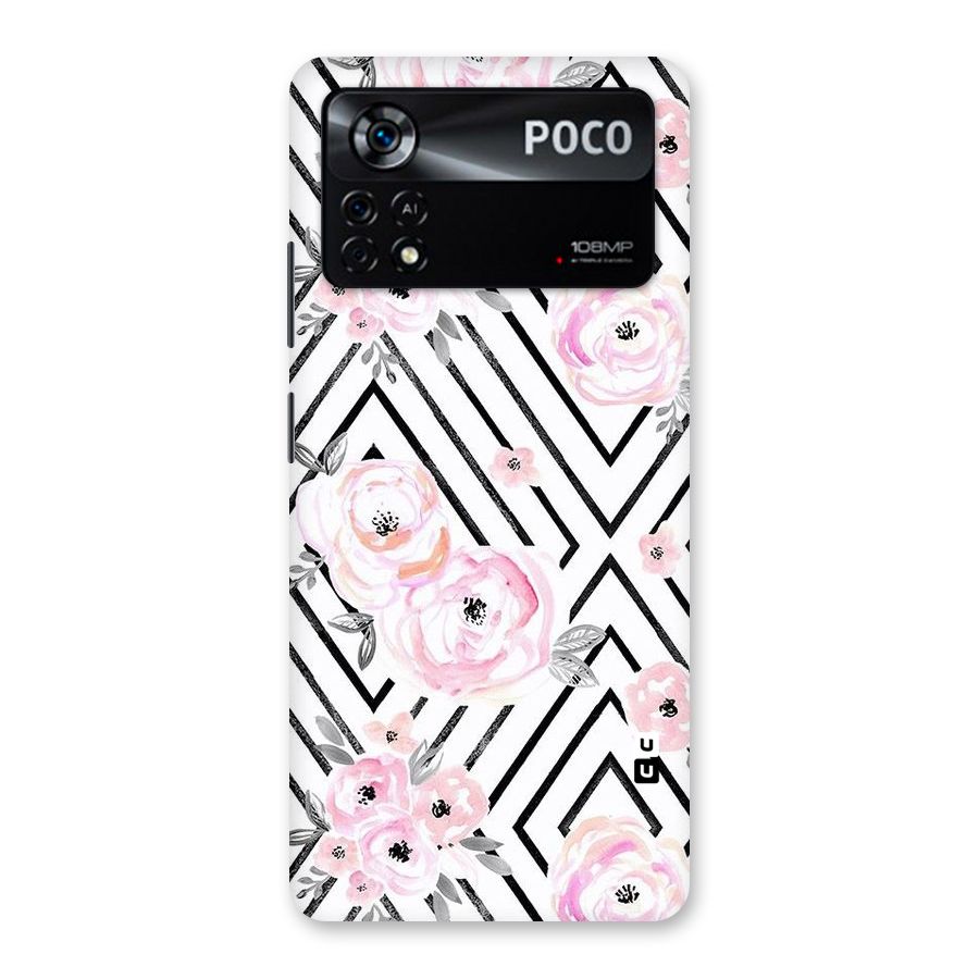 Light Pastel Flowers Design Back Case for Poco X4 Pro 5G