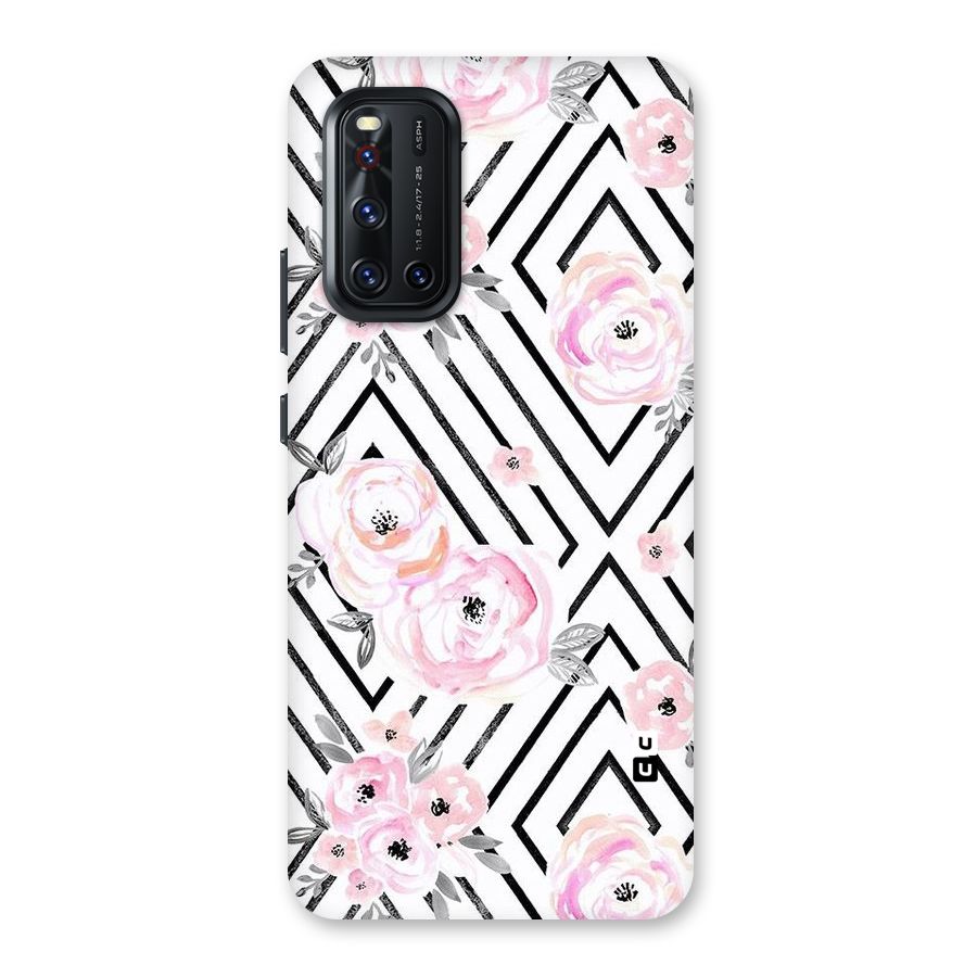 Light Pastel Flowers Design Back Case for Vivo V19