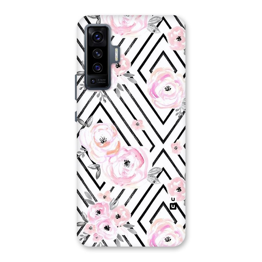 Light Pastel Flowers Design Back Case for Vivo X50