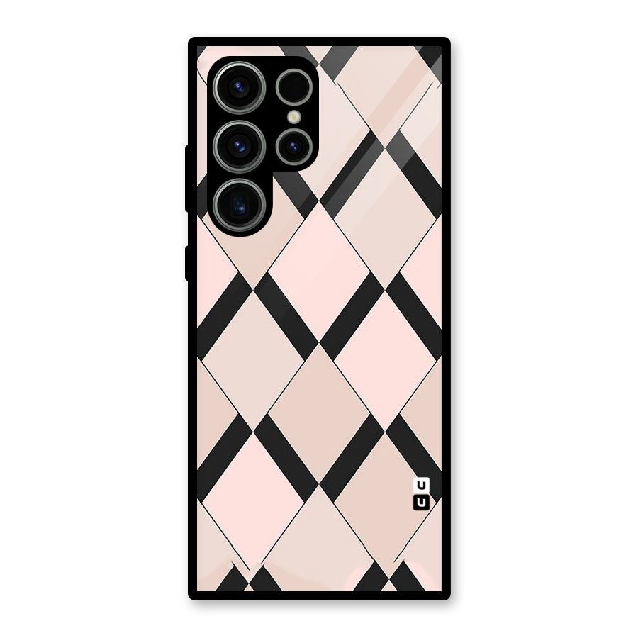Light Pink Glass Back Case for Galaxy S23 Ultra