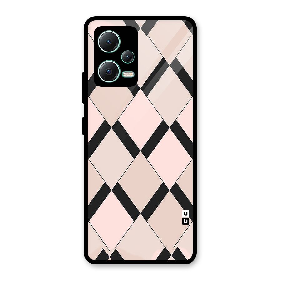 Light Pink Glass Back Case for Redmi Note 12 5G
