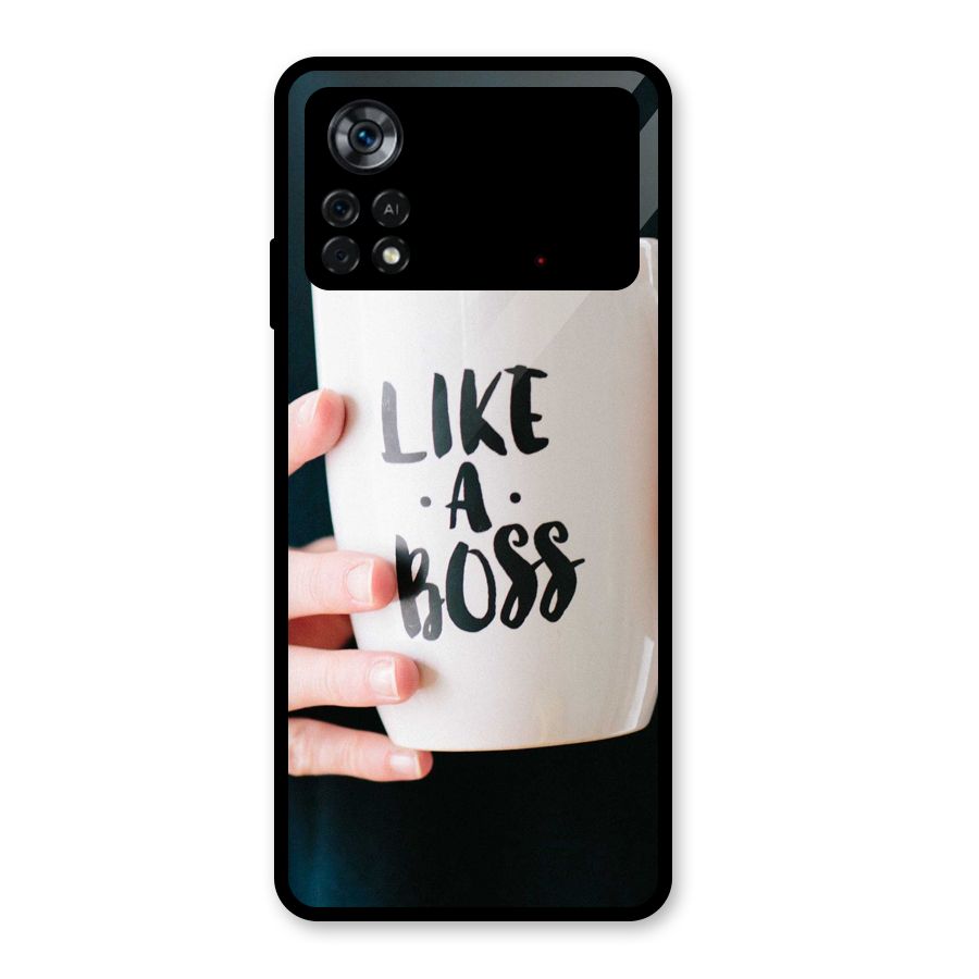 Like a Boss Glass Back Case for Poco X4 Pro 5G
