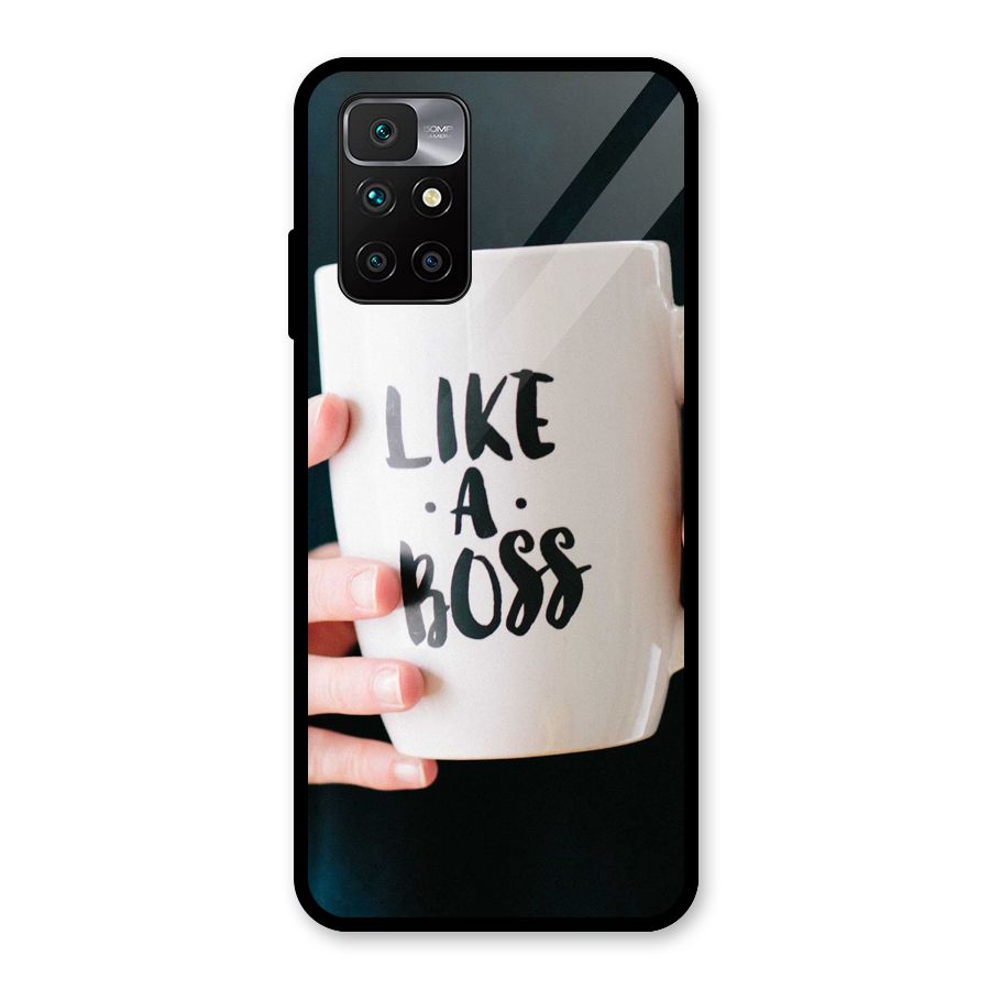 Like a Boss Glass Back Case for Redmi 10 Prime