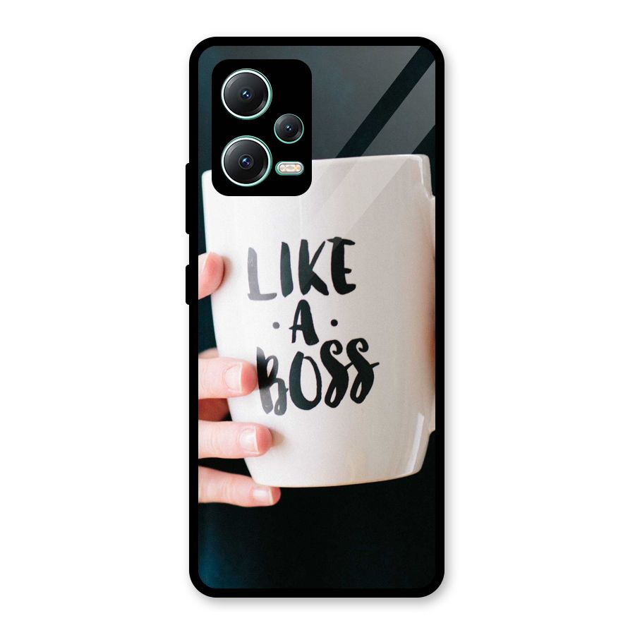 Like a Boss Glass Back Case for Redmi Note 12 5G