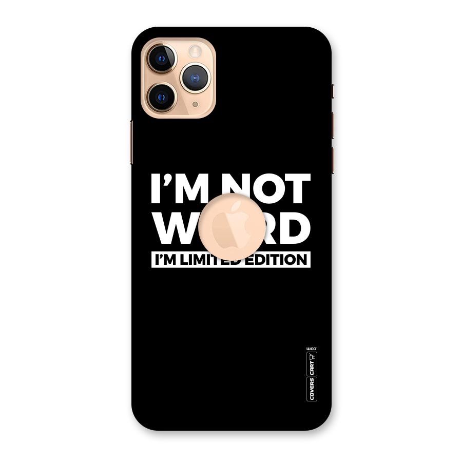 Limited Edition Back Case for iPhone 11 Pro Max Logo Cut