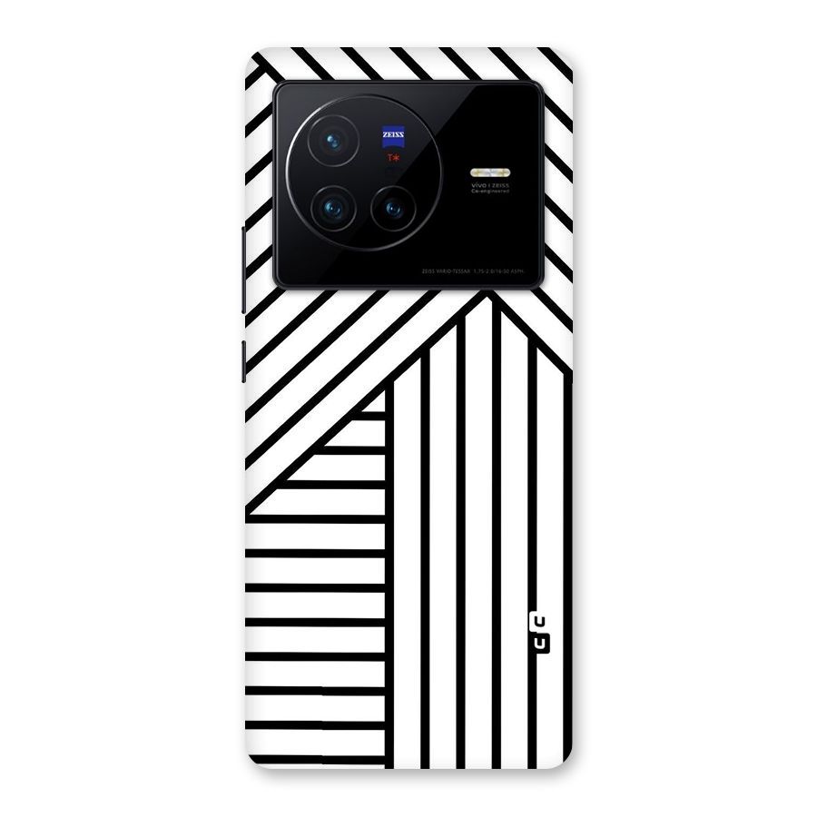 Lines Pattern Stripes Back Case for Vivo X80