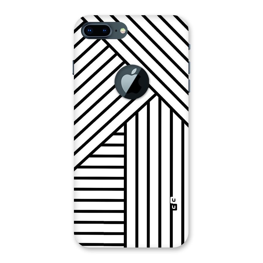 Lines Pattern Stripes Back Case for iPhone 7 Plus Logo Cut