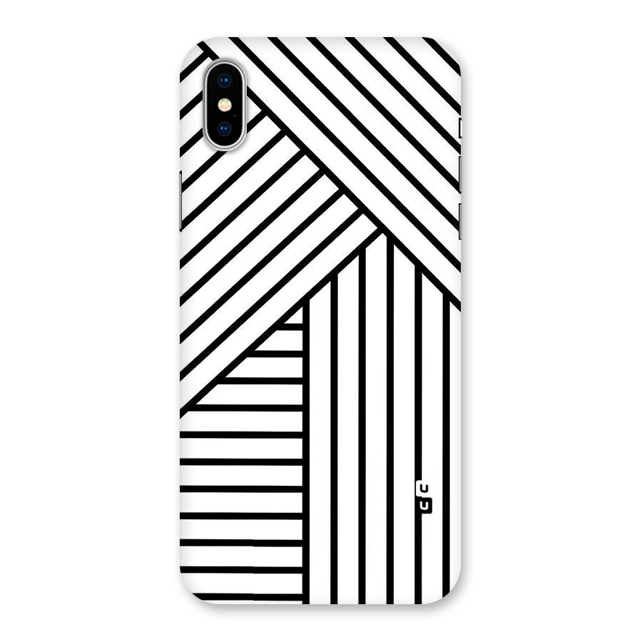 Lines Pattern Stripes Back Case for iPhone X