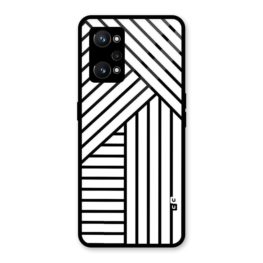 Lines Pattern Stripes Glass Back Case for Realme GT Neo 3T