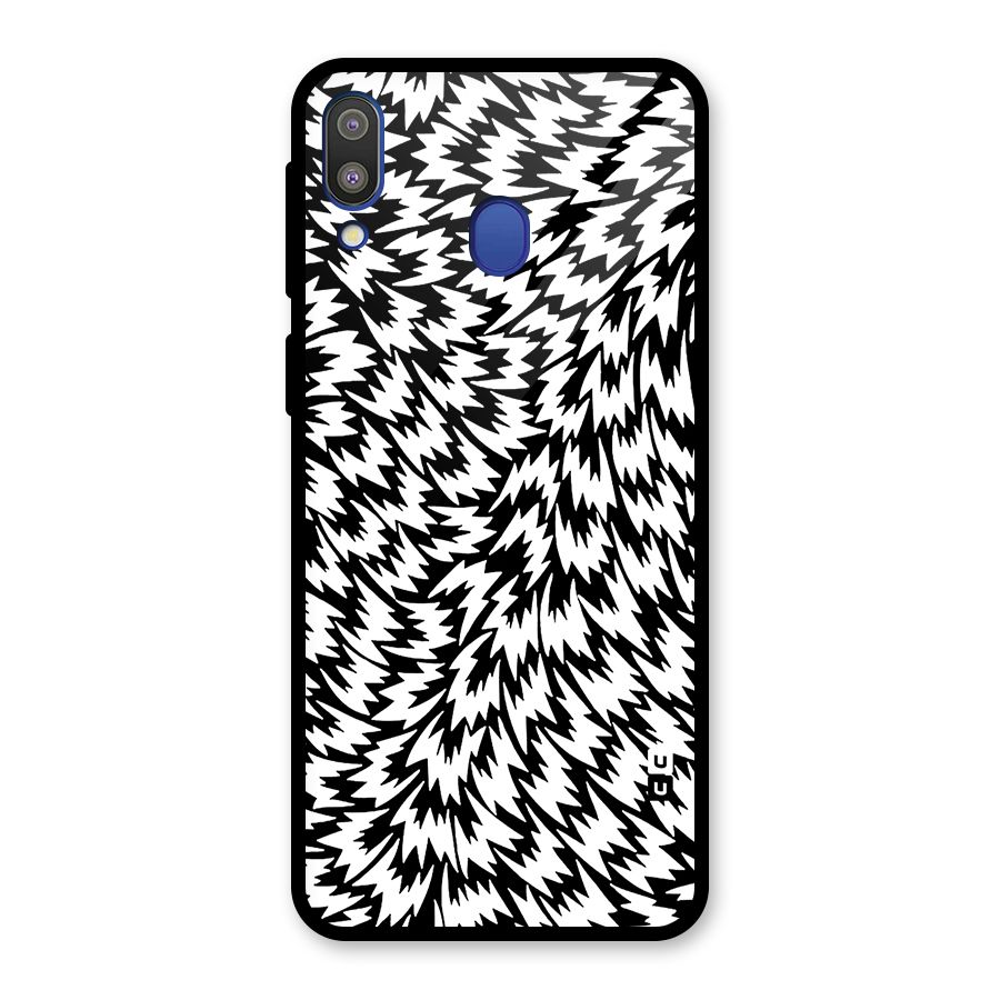 Lion Abstract Art Pattern Glass Back Case for Galaxy M20