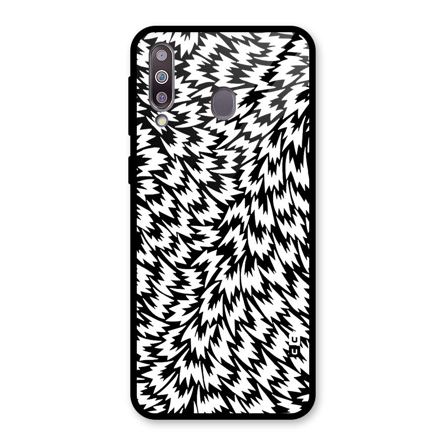 Lion Abstract Art Pattern Glass Back Case for Galaxy M30