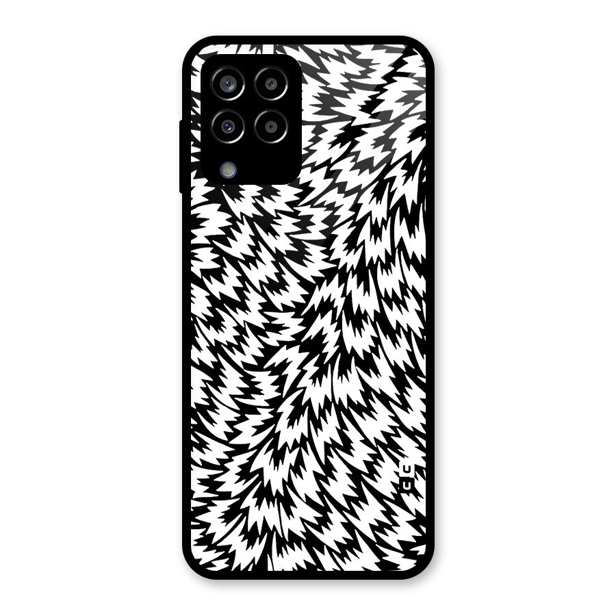 Lion Abstract Art Pattern Glass Back Case for Galaxy M33