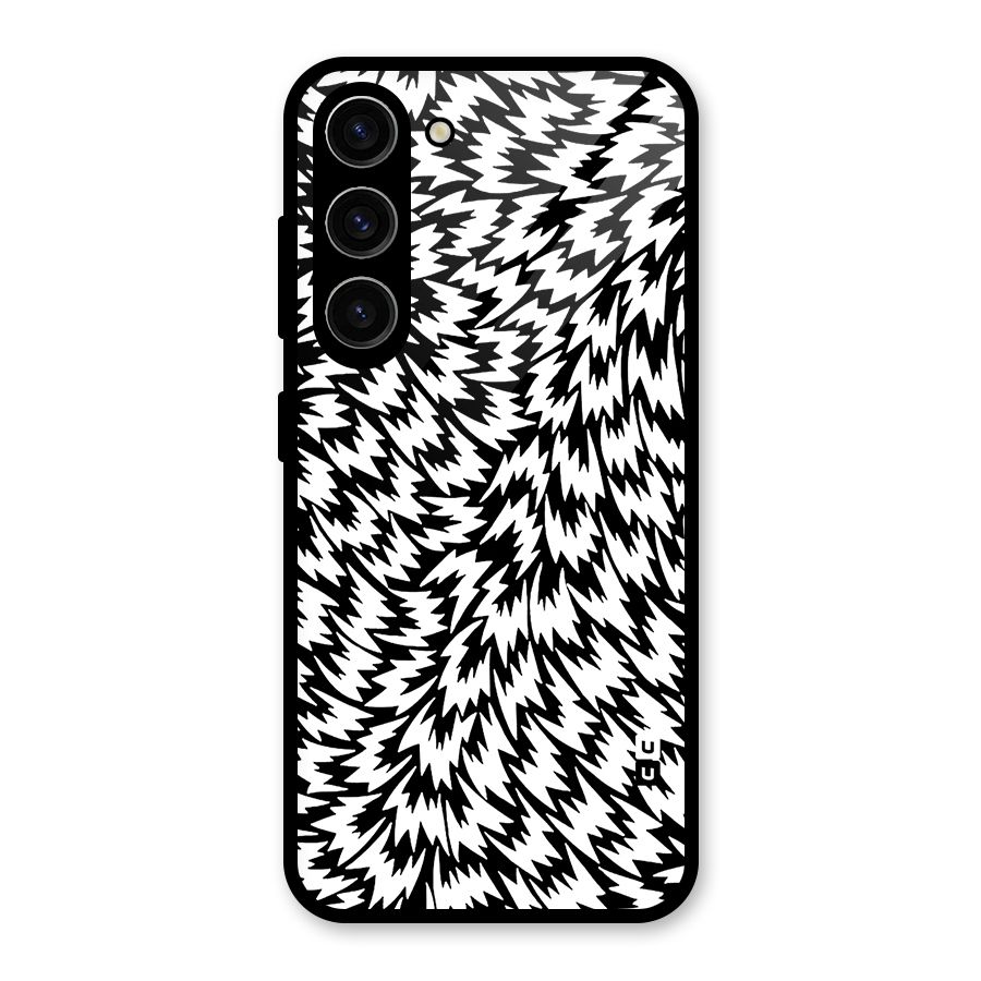 Lion Abstract Art Pattern Glass Back Case for Galaxy S23
