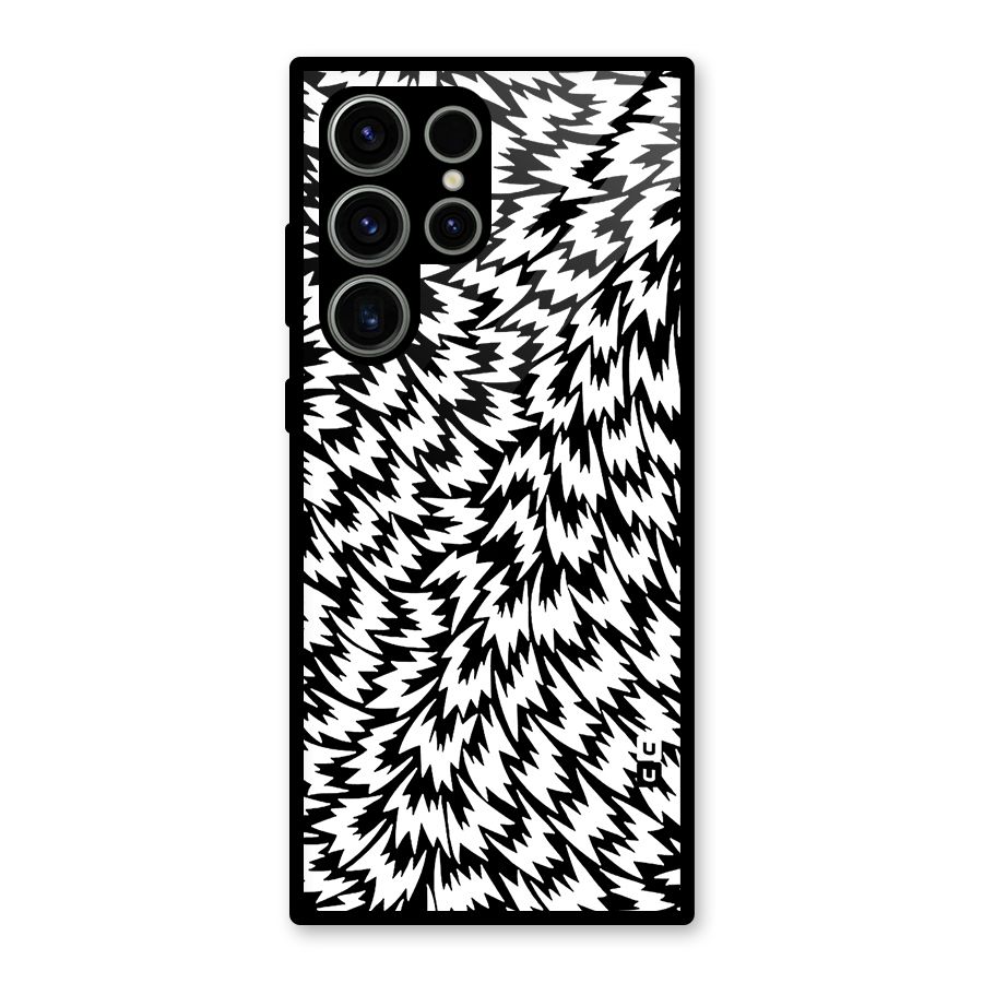 Lion Abstract Art Pattern Glass Back Case for Galaxy S23 Ultra