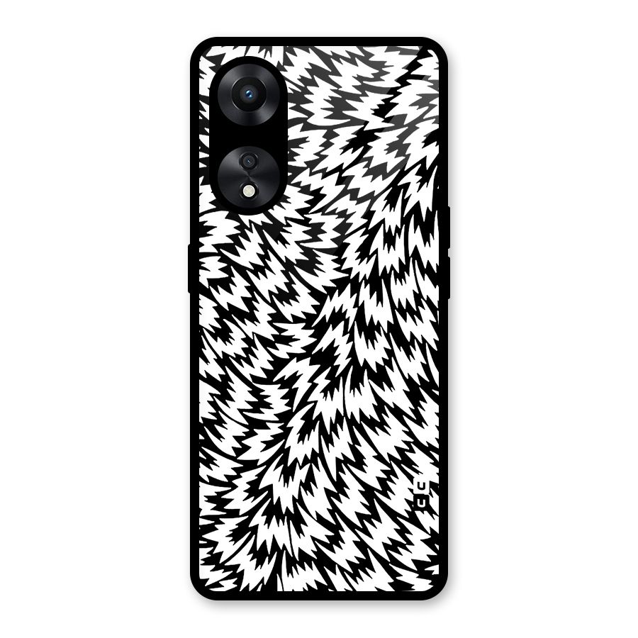 Lion Abstract Art Pattern Glass Back Case for Oppo A78