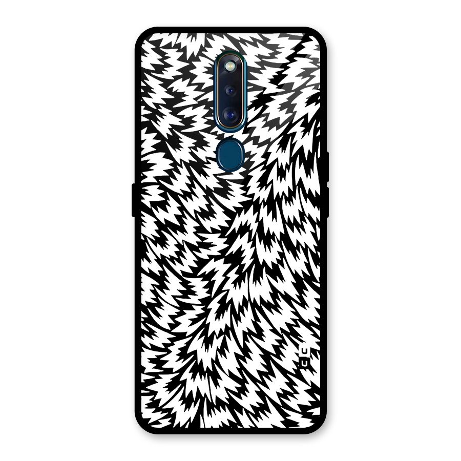 Lion Abstract Art Pattern Glass Back Case for Oppo F11 Pro
