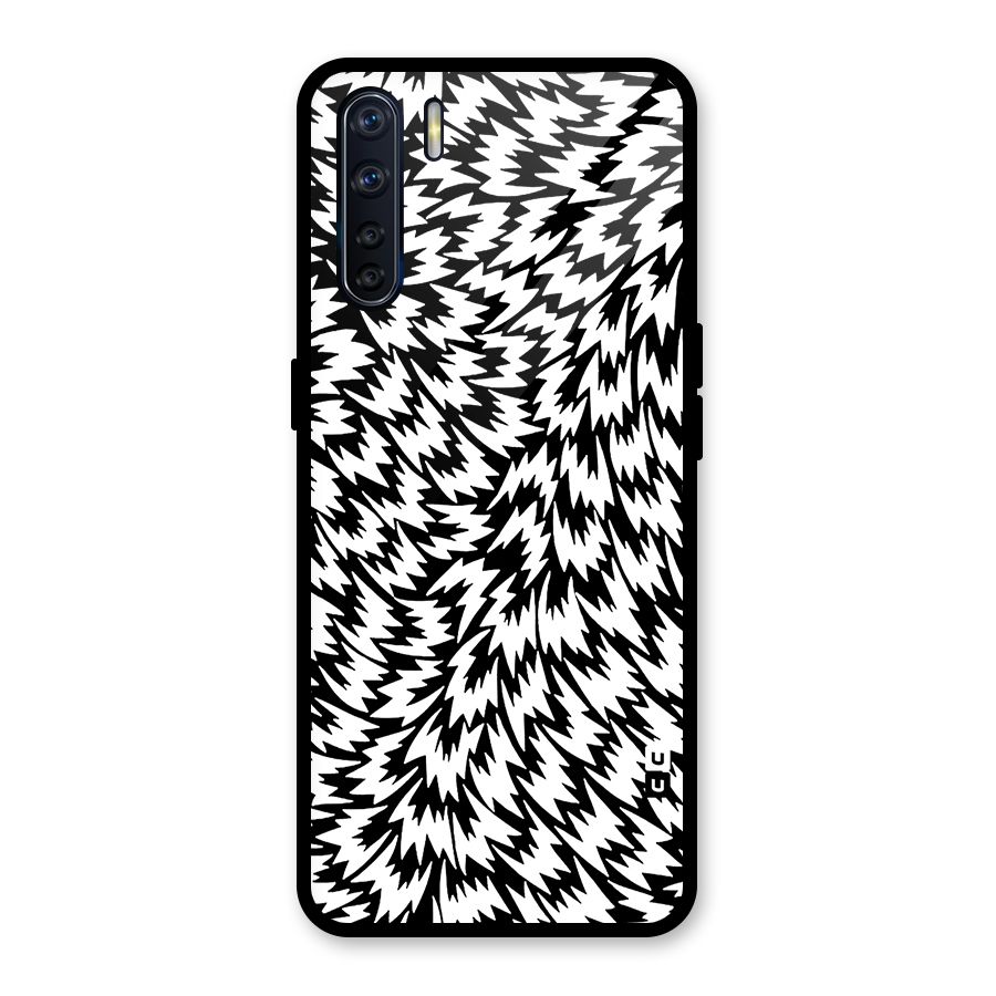 Lion Abstract Art Pattern Glass Back Case for Oppo F15