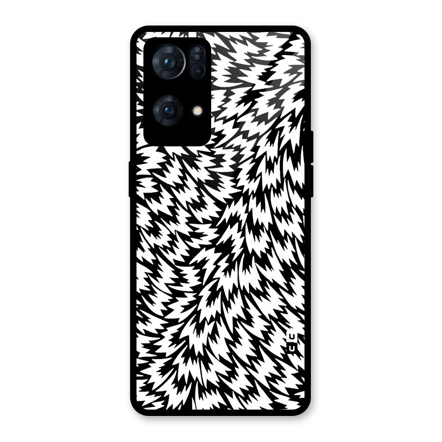 Lion Abstract Art Pattern Glass Back Case for Oppo Reno7 Pro 5G