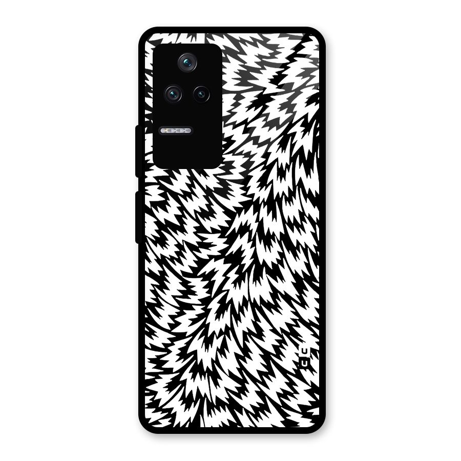 Lion Abstract Art Pattern Glass Back Case for Poco F4 5G
