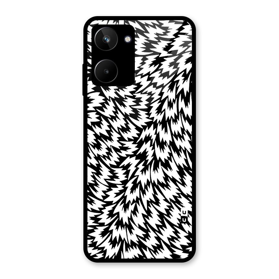 Lion Abstract Art Pattern Glass Back Case for Realme 10
