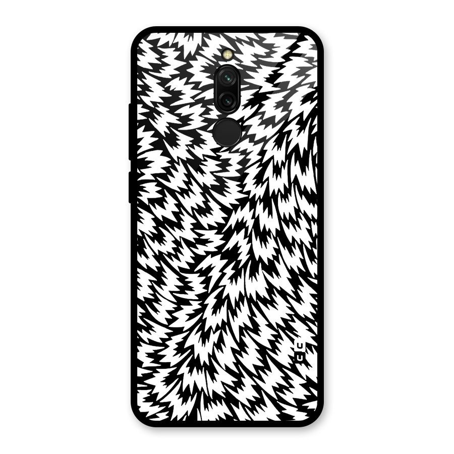 Lion Abstract Art Pattern Glass Back Case for Redmi 8